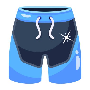 Plaj şortu ikonu. yüzme havuzu vektör simgesinin çizgi filmi