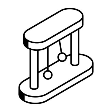 Tek izole edilmiş simge ögesinin vektör illüstrasyonu