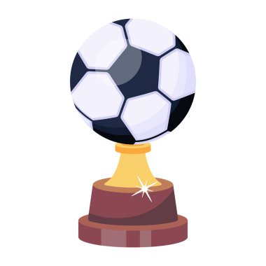 Futbol kupası düz ikon tasarımı