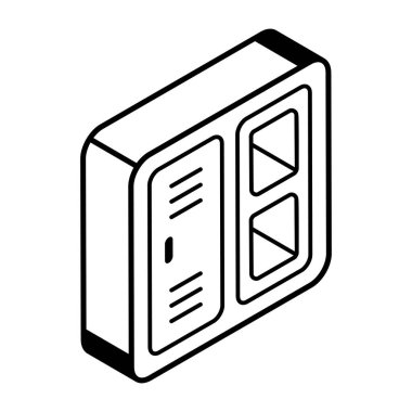 Modern b 'nin vektör illüstrasyonu eksik simgesi