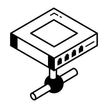 Seo ve teknoloji ikonunun vektör çizimi. fit ve güvenlik unsuru web tasarımı için de kullanılabilir.