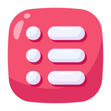 Düz yiyecek simgesi, vektör illüstrasyonu