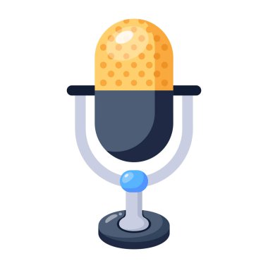 mikrofon simgesi vektör illüstrasyonu