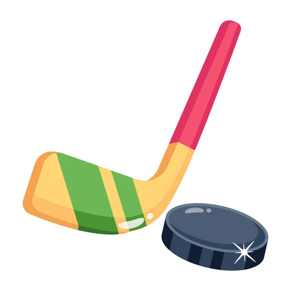 Hockeyikonen Tecknad Illustration — Stock vektor