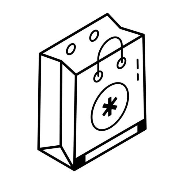 Bolsa Compras Con Caja Regalo Vector Ilustración Diseño — Vector de stock