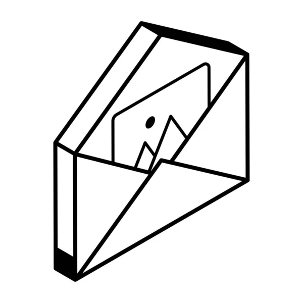 Modernes Zeilensymbol Einer Mail — Stockvektor
