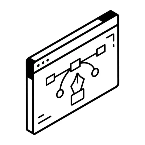 Una Línea Diseño Vectorial Ícono Isométrico Descargar — Vector de stock
