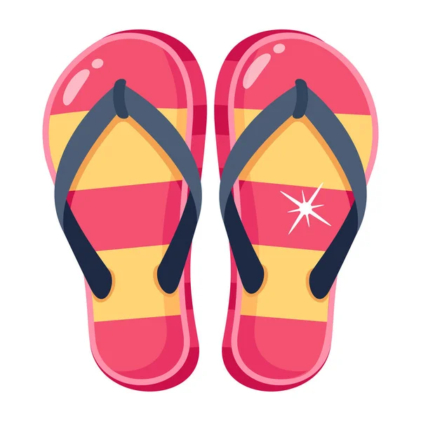 Flip Flops Ícone Vetor Ilustração Design —  Vetores de Stock