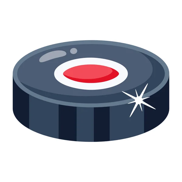 Hockey Ball Flat Icon Скачать — стоковый вектор