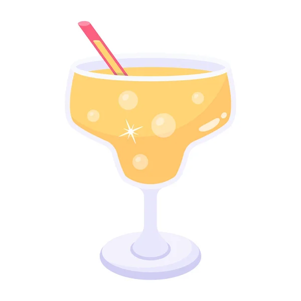 Projeto Ilustração Vetorial Vidro Cocktail — Vetor de Stock