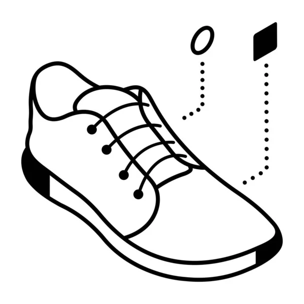 Sneaker Webbikon Enkel Design — Stock vektor