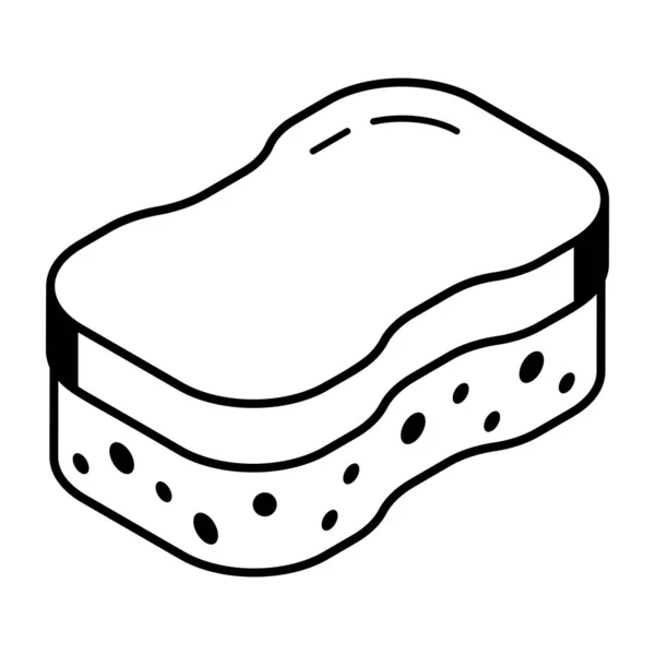 Broodpictogram Overzicht Sandwich Food Symbool Monochrome Kleur Geïsoleerd Witte Achtergrond — Stockvector