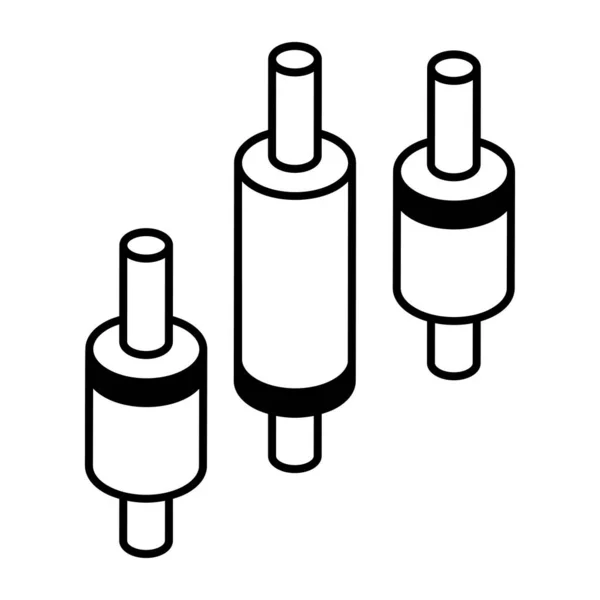 Plugg Ikon Vektor Tunn Linje Tecken Isolerad Kontur Symbol Illustration — Stock vektor