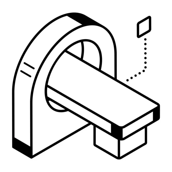 Ícone Esboço Máquina Mri Projeto Editável —  Vetores de Stock