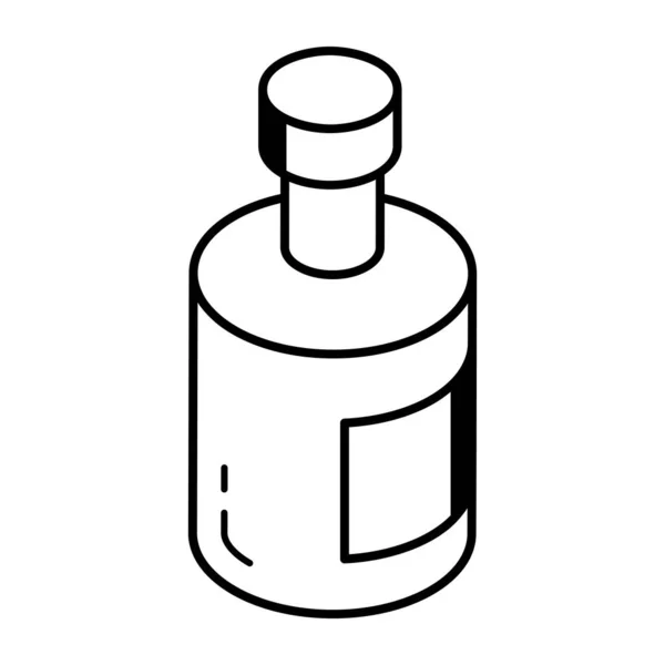 Een Lineair Pictogram Van Fles Beschikbaar Voor Premium Gebruik — Stockvector