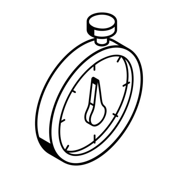 Vector Illustratie Van Een Cartoon Stopwatch — Stockvector