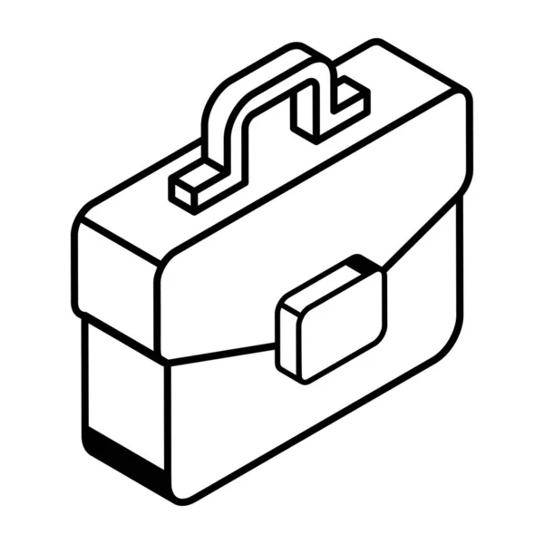 Evrak Çantası Simgesi Vektör Illüstrasyonu Basit Tasarım — Stok Vektör