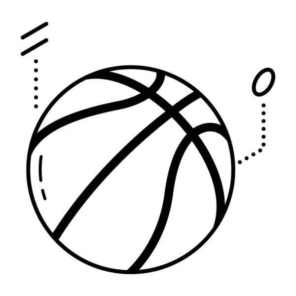 Basket Boll Ikon Vektor Illustration — Stock vektor