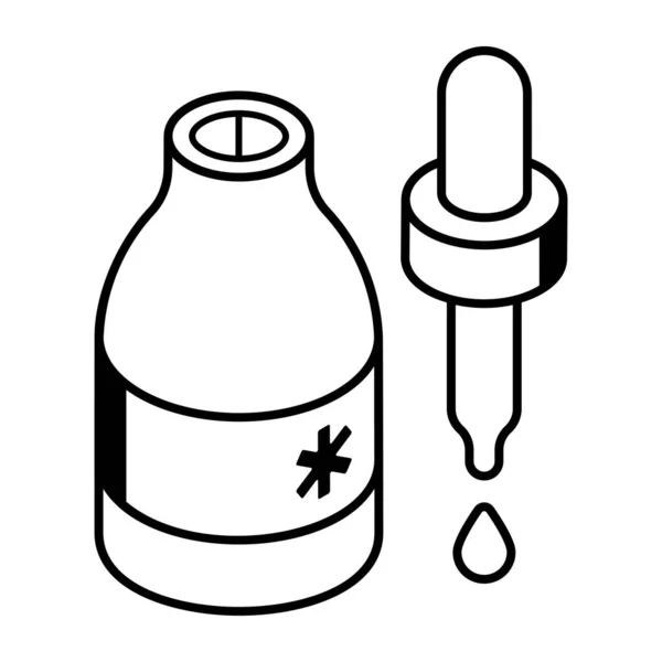 Illustration Vectorielle Icône Médecine Santé Compte Gouttes — Image vectorielle