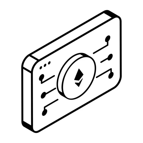 Икона Криптовалютного Изометрического Дизайна — стоковый вектор
