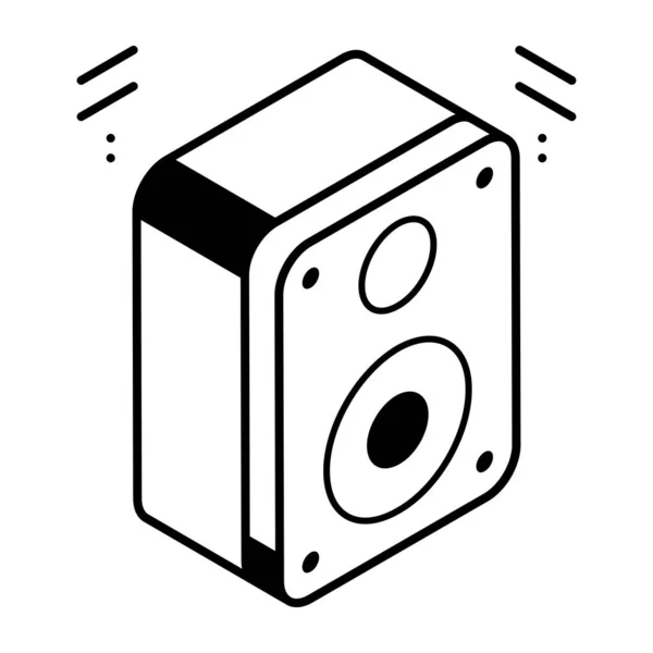 Icono Del Altavoz Isométrico Los Iconos Vectoriales — Vector de stock