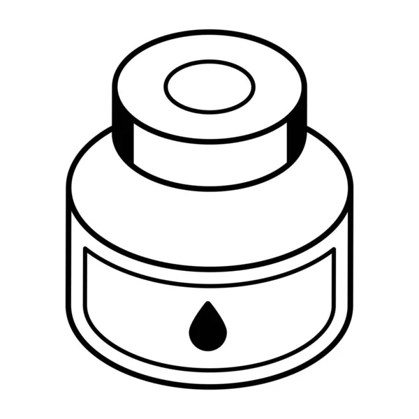 Jar Oil Icon Outline Illustration — Stock Vector