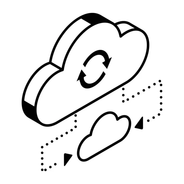 Icono Nube Ilustración Vectorial — Vector de stock