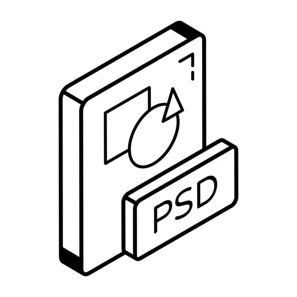 Vektor Illustration Des Psd Symbols — Stockvektor
