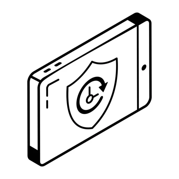 Wektor Ikony Systemu Bezpieczeństwa Odizolowany Symbol Konturu Ilustracja — Wektor stockowy