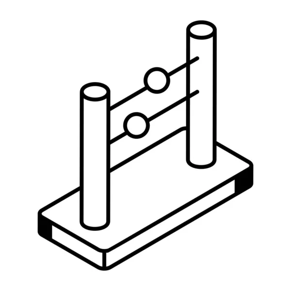 Abacus Icono Vector Ilustración Diseño Simple — Vector de stock