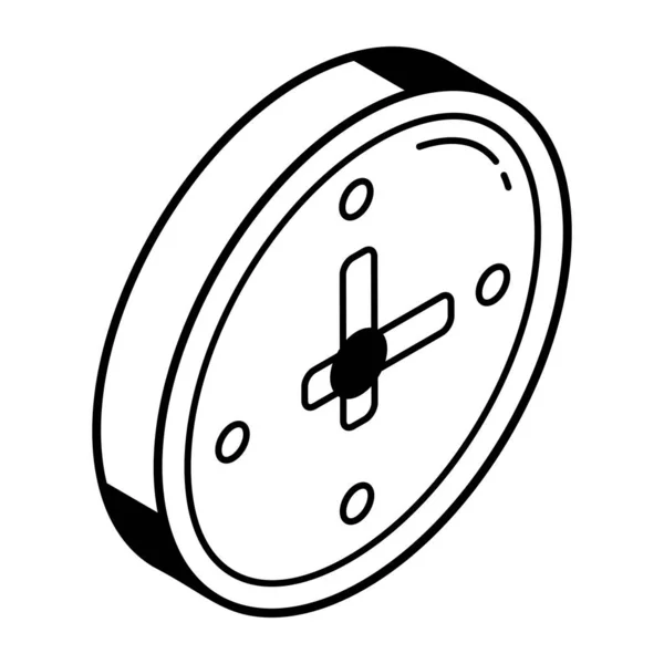 Orologio Icona Web Vettoriale Illustrazione — Vettoriale Stock