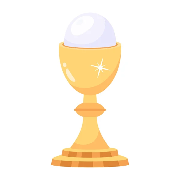 Golden Egg Holder Web Icon Vector Illustration — Stock Vector