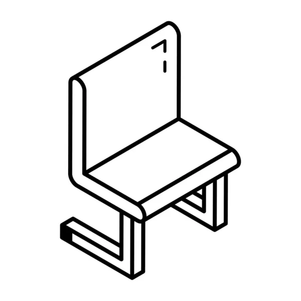 Chair Web Icon Vector Illustration — Stock Vector