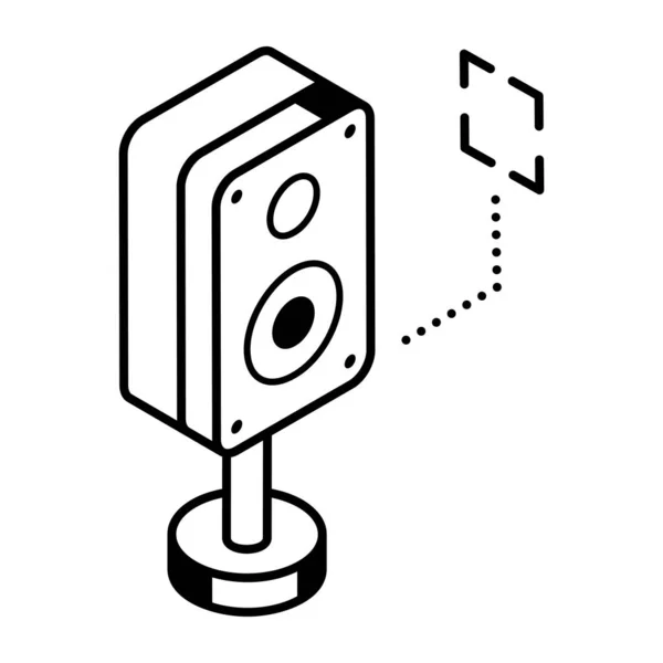 Moderne Lijn Icoon Van Een Woofer — Stockvector