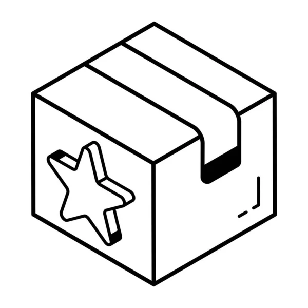 Box Ikon Vektor Illustration Design — Stock vektor