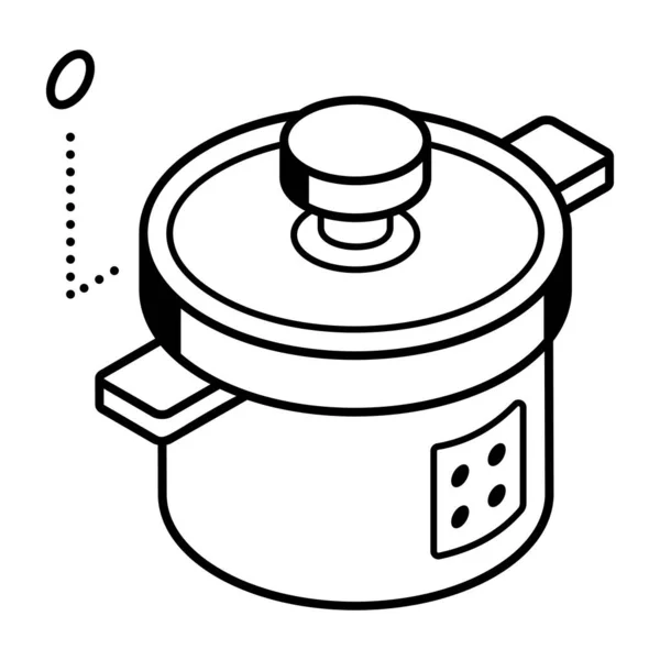 Vektorillustration Der Modernen Küchenpfanne — Stockvektor