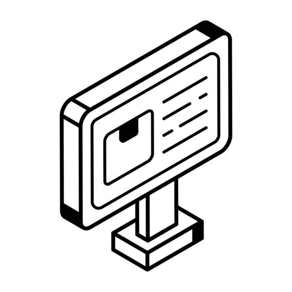 Иконка Монитора Компьютера Изометрические Векторные Иконки Ноутбука Веб Дизайна Изолированы — стоковый вектор