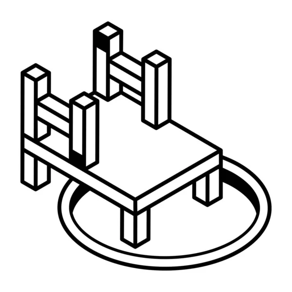 Isometrische Vektorabbildung Eines Bausymbols — Stockvektor