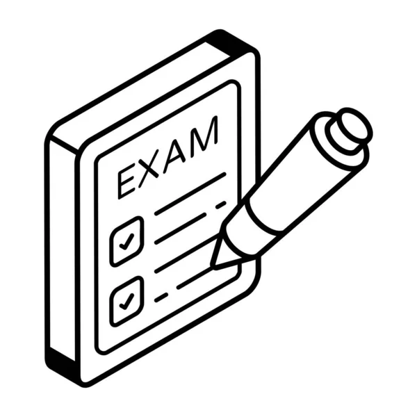 Vector Ilustración Del Examen — Vector de stock