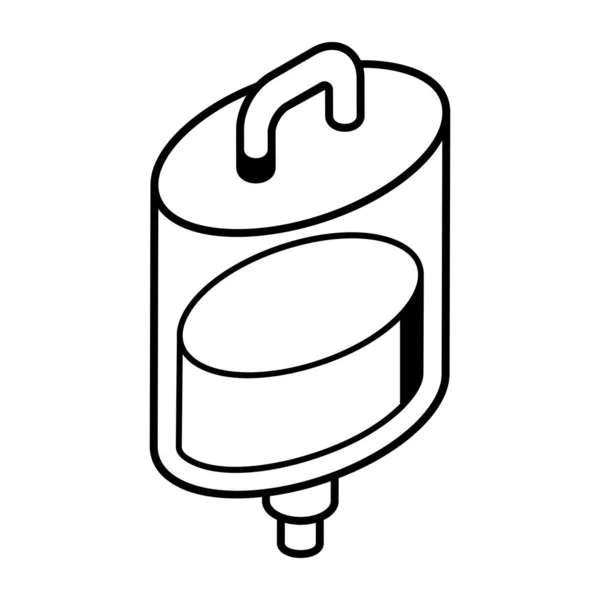 Икона Изометрического Дизайна Капельницы Внутривенно — стоковый вектор