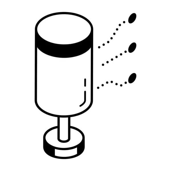 Microphone Icon Outline Illustration Beer Vector Icons Web — Vetor de Stock