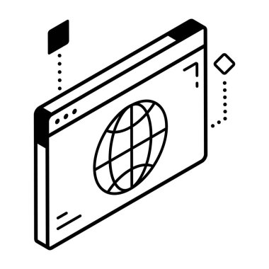 cep telefonu ile küresel simge vektör çizimi tasarımı