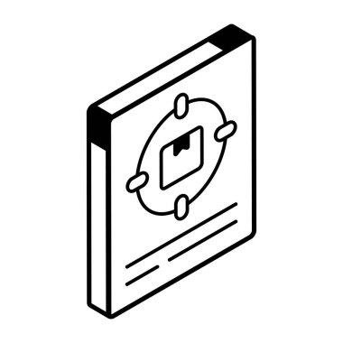 Hedef ile kitap, vektör illüstrasyonu basit tasarım