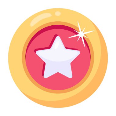 Yıldız. Web simgesi basit illüstrasyon