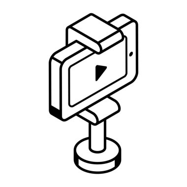 Modern akıllı telefonun vektör çizimi