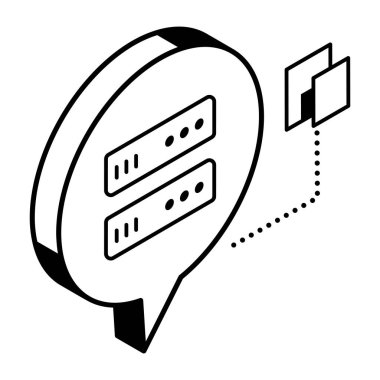 Konuşma balonu vektör çizimi