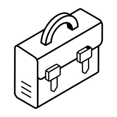 Bir valizin vektör çizimi