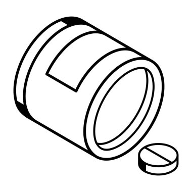 Kamera ve tüp sembolünün izole edilmiş tek bir nesnesinin vektör çizimi. Tıbbi ve ilaç stoku simgesi koleksiyonu