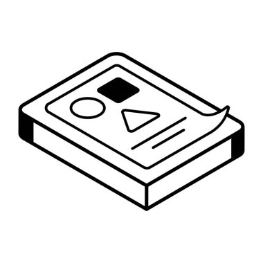 Çizgi film simgesinin vektör çizimi