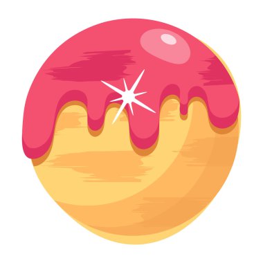 Basit renkli dondurma ikonu vektör çizimi